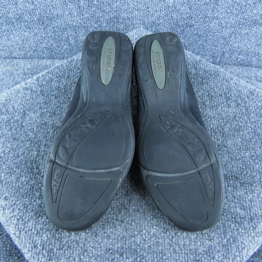 Liz Sport Remix‎ Women Loafer Shoes Black Leather Slip On Size 9.5 Medium
